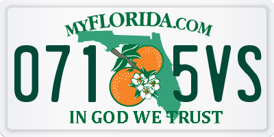 FL license plate 0715VS