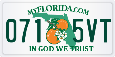 FL license plate 0715VT