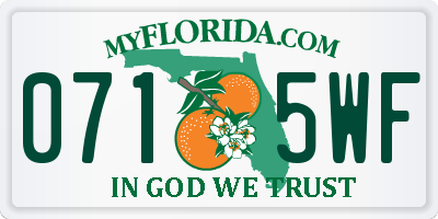 FL license plate 0715WF