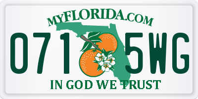 FL license plate 0715WG