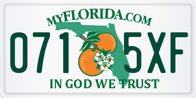 FL license plate 0715XF