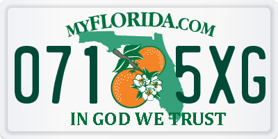 FL license plate 0715XG