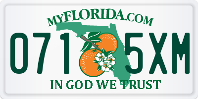 FL license plate 0715XM