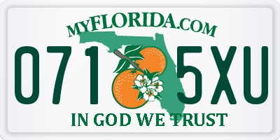FL license plate 0715XU