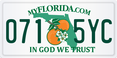 FL license plate 0715YC