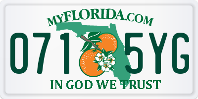 FL license plate 0715YG