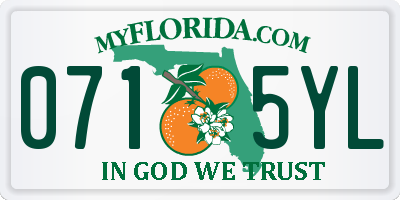 FL license plate 0715YL