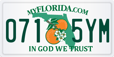 FL license plate 0715YM