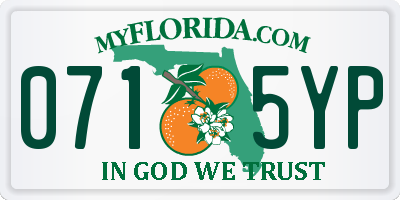 FL license plate 0715YP
