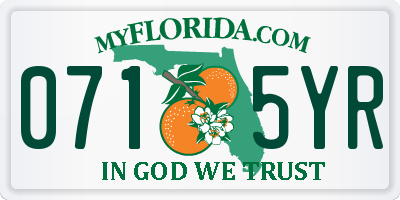 FL license plate 0715YR