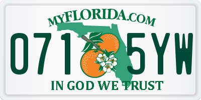 FL license plate 0715YW