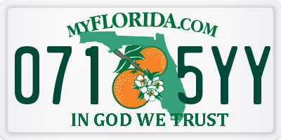 FL license plate 0715YY