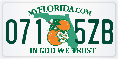 FL license plate 0715ZB