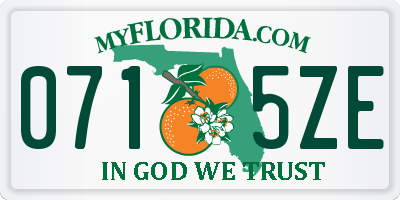 FL license plate 0715ZE