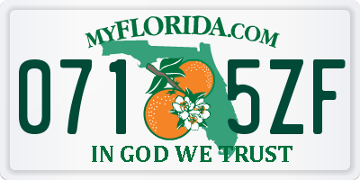 FL license plate 0715ZF