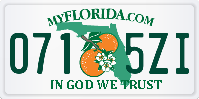 FL license plate 0715ZI