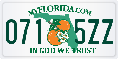 FL license plate 0715ZZ