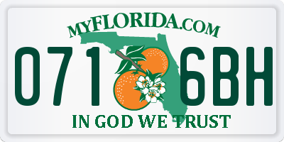 FL license plate 0716BH