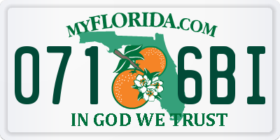 FL license plate 0716BI