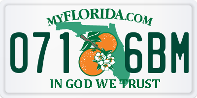 FL license plate 0716BM