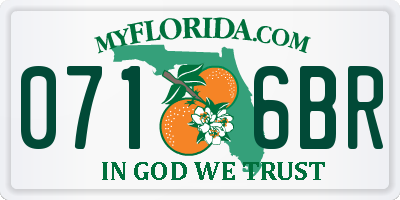 FL license plate 0716BR