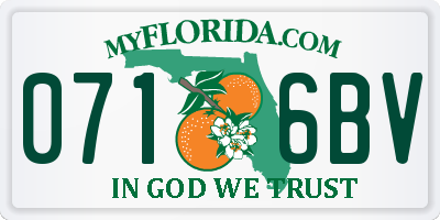 FL license plate 0716BV