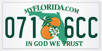 FL license plate 0716CC