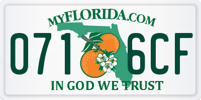 FL license plate 0716CF