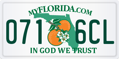 FL license plate 0716CL
