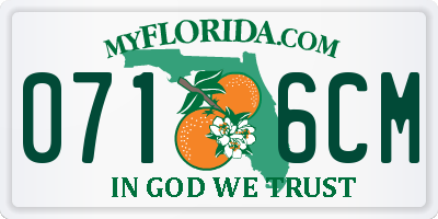 FL license plate 0716CM