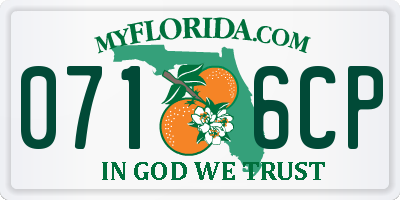 FL license plate 0716CP