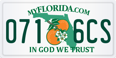 FL license plate 0716CS