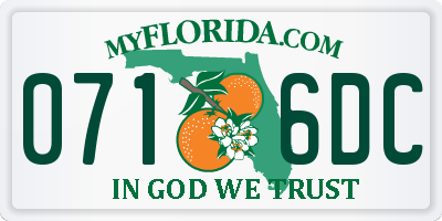 FL license plate 0716DC