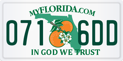 FL license plate 0716DD