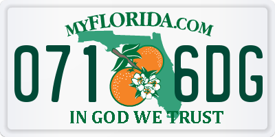 FL license plate 0716DG