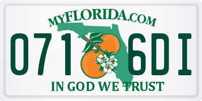 FL license plate 0716DI