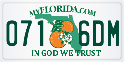 FL license plate 0716DM