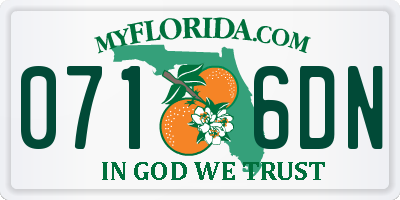 FL license plate 0716DN