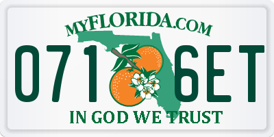 FL license plate 0716ET