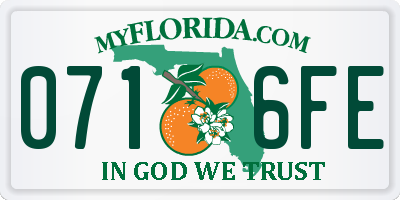 FL license plate 0716FE