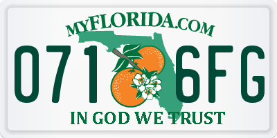 FL license plate 0716FG