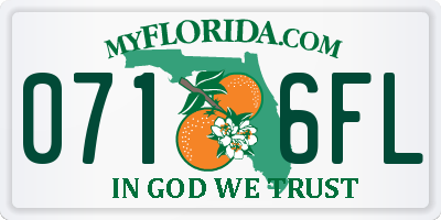 FL license plate 0716FL
