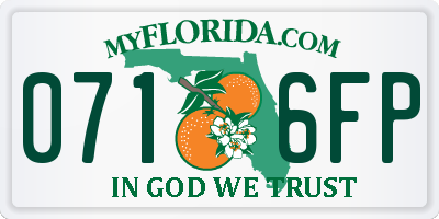 FL license plate 0716FP
