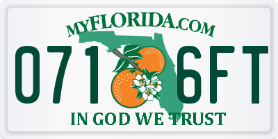 FL license plate 0716FT