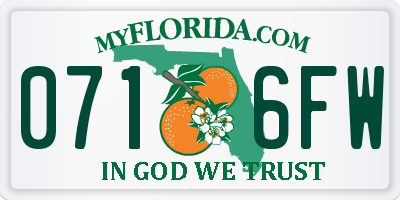 FL license plate 0716FW