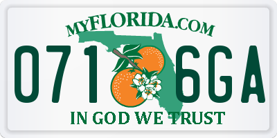 FL license plate 0716GA