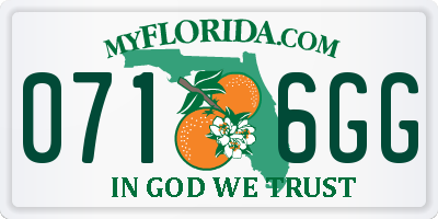 FL license plate 0716GG