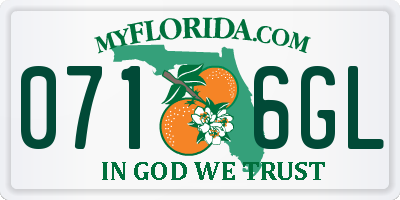 FL license plate 0716GL