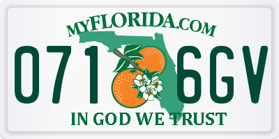 FL license plate 0716GV
