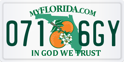 FL license plate 0716GY
